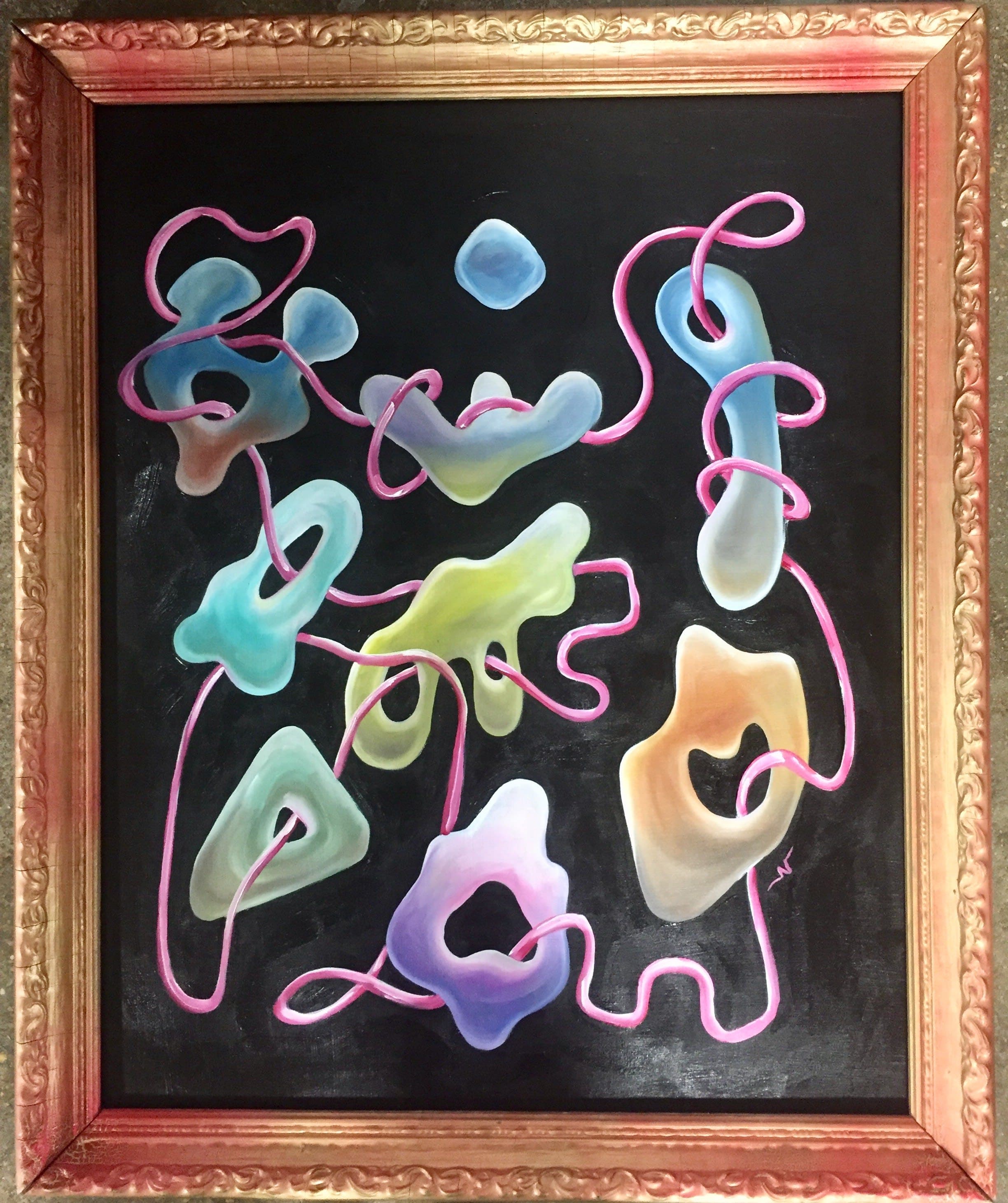 Framed Lucky Charms on Wood SOLD